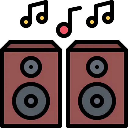 Speakers Playing Music