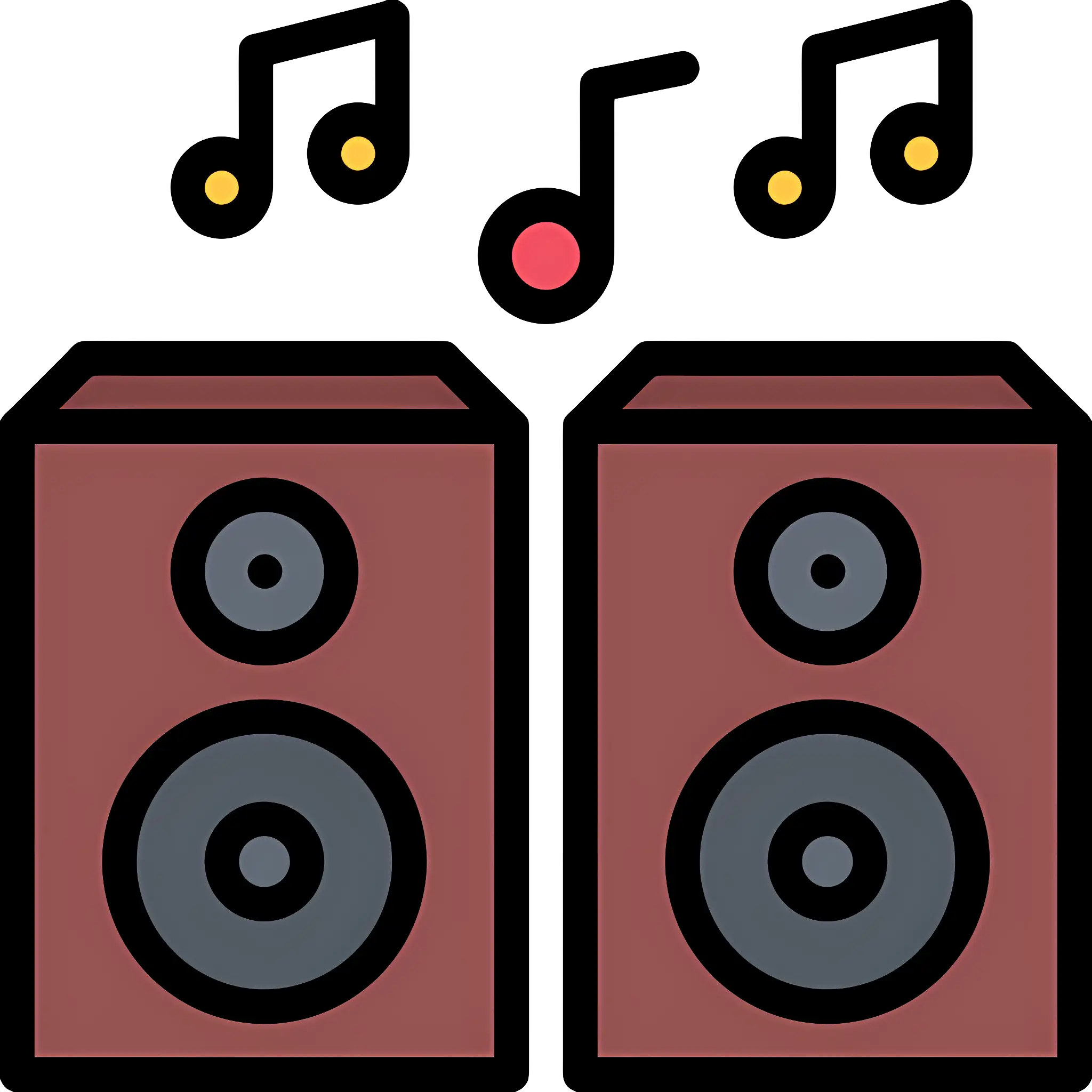 Speakers Playing Music