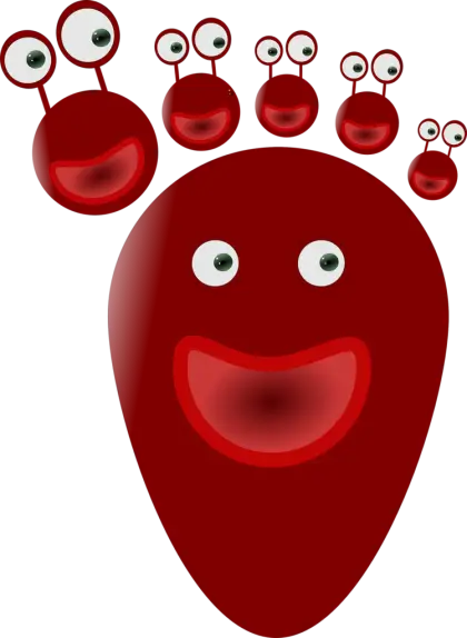 Playful Red Antenna Smiley Cartoon