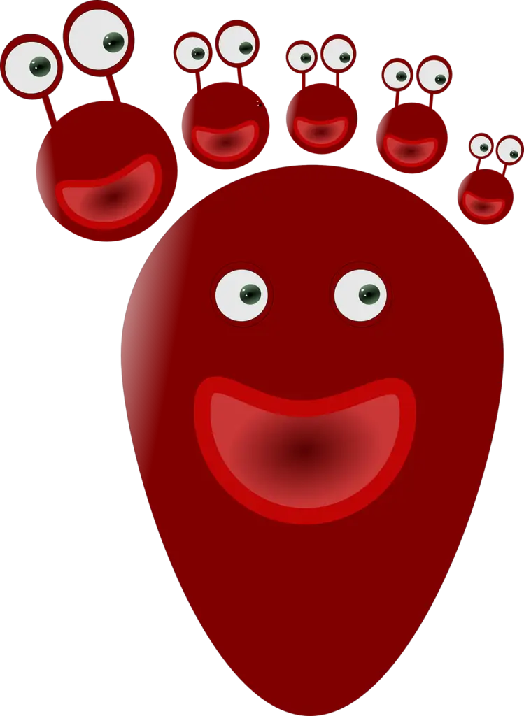 Playful Red Antenna Smiley Cartoon