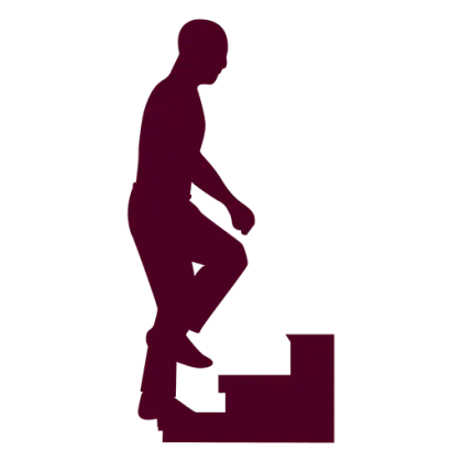 Person Walking Up Stairs Silhouette