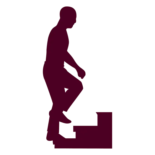 Person Walking Up Stairs Silhouette