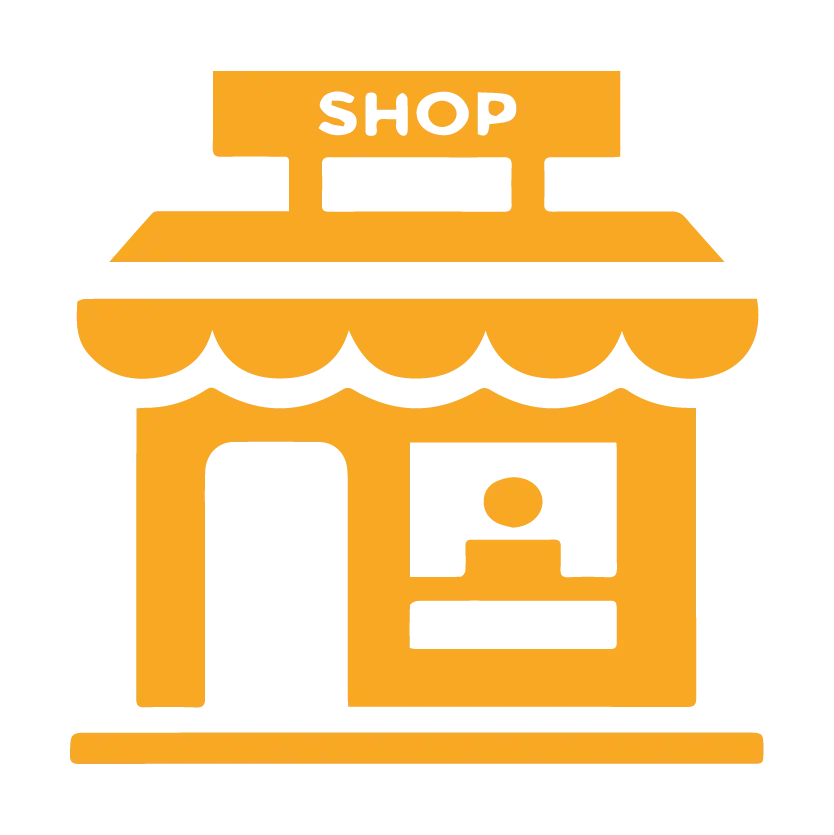 Yellow Shop Icon Illustration