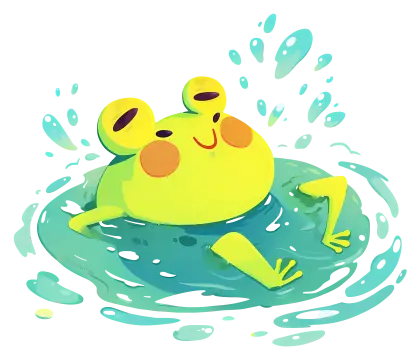 Frog Splashing in Water