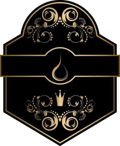 Elegant Black and Gold Label