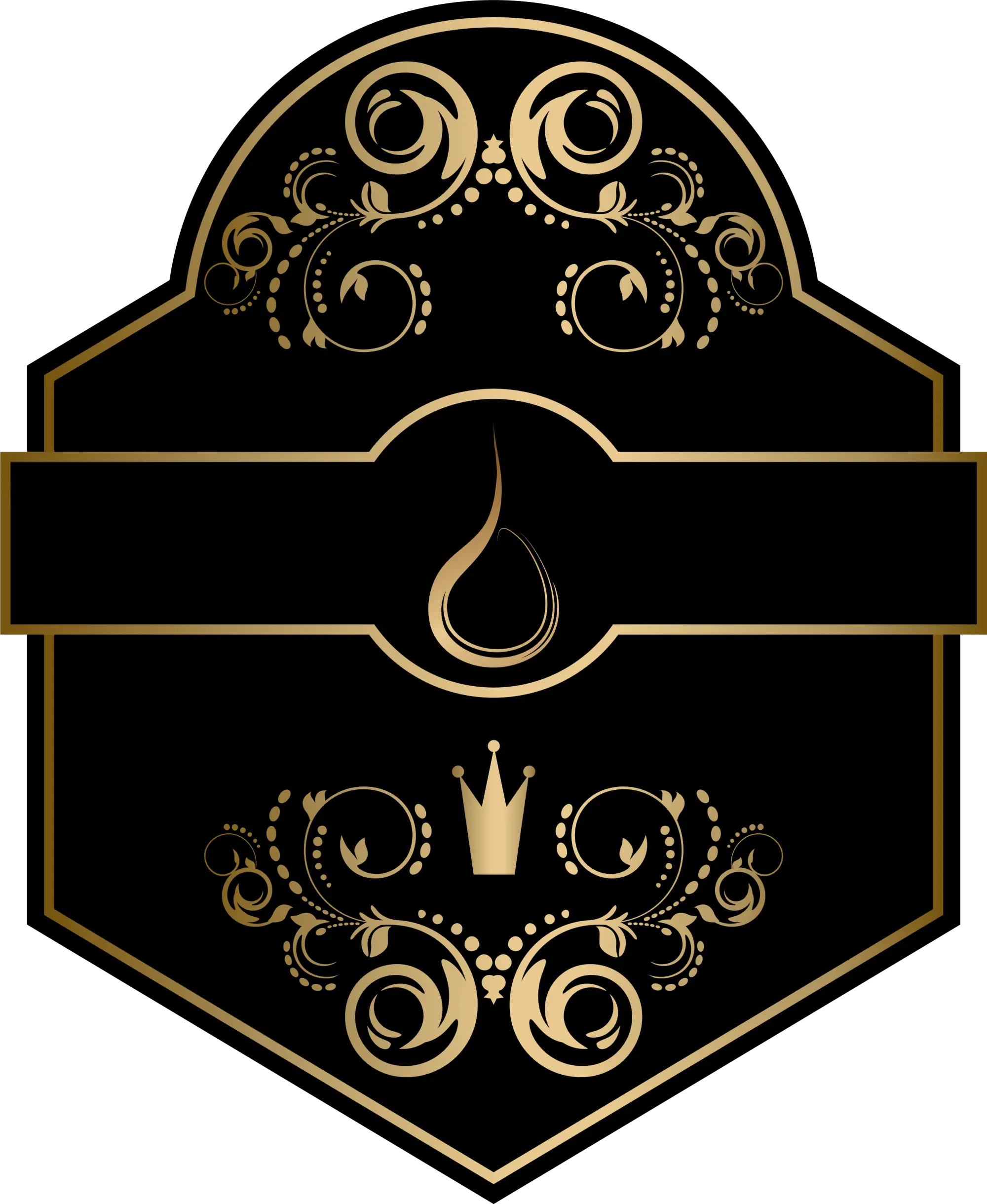 Elegant Black and Gold Label