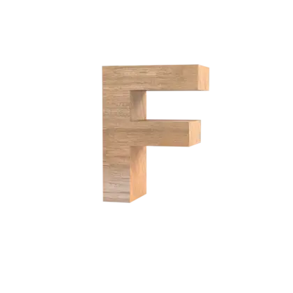 Wooden Block Letter F