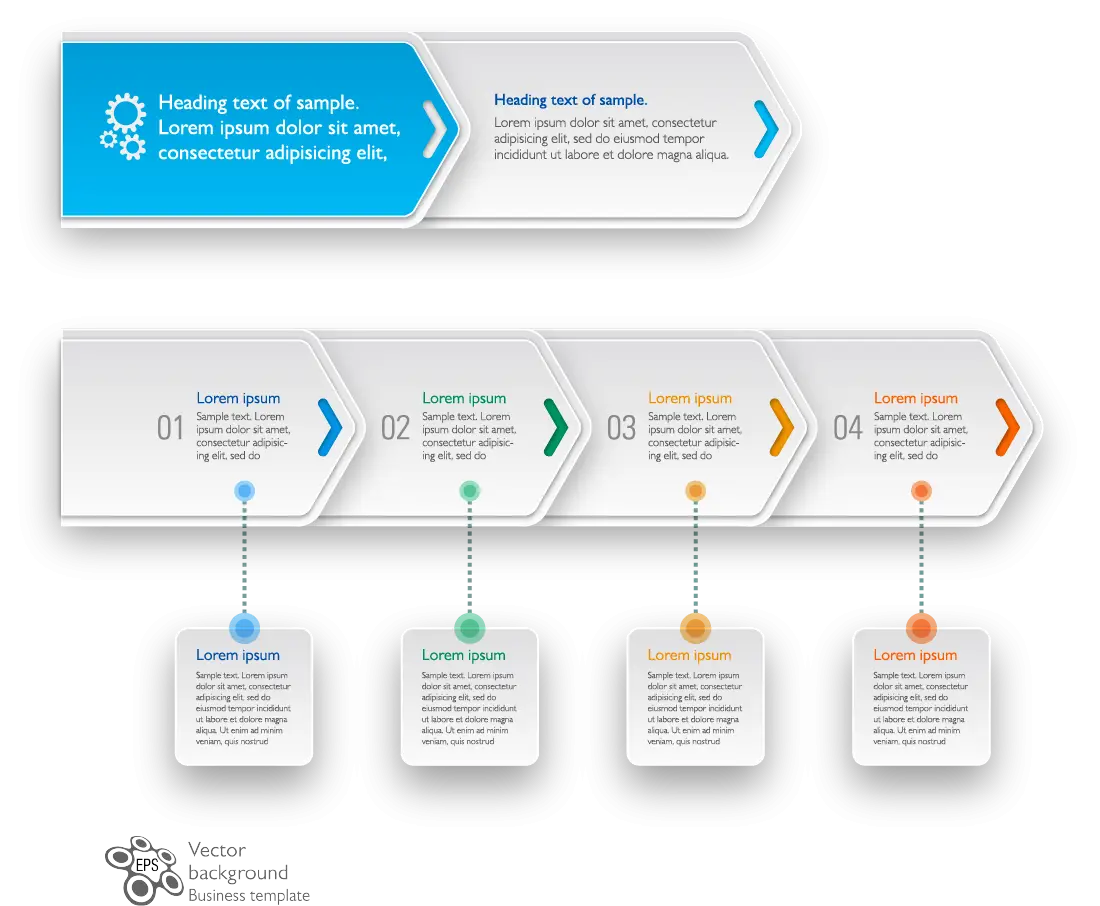 Infographic Arrows with Steps