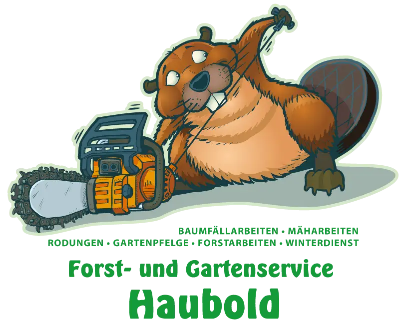 Beaver with Chainsaw for Garden Service