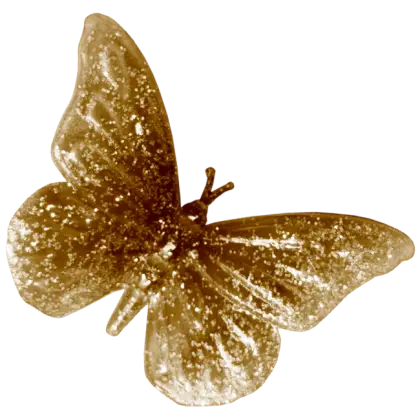 Golden Glitter Butterfly Ornament