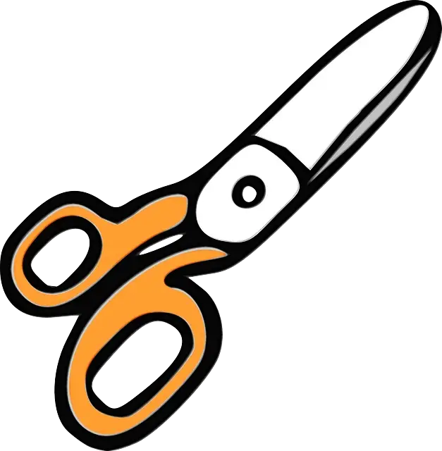 Orange Scissors Illustration
