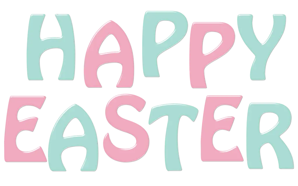 Happy Easter Pastel-Colored Lettering Design