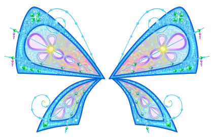 Shimmering Blue Fairy Wings Design