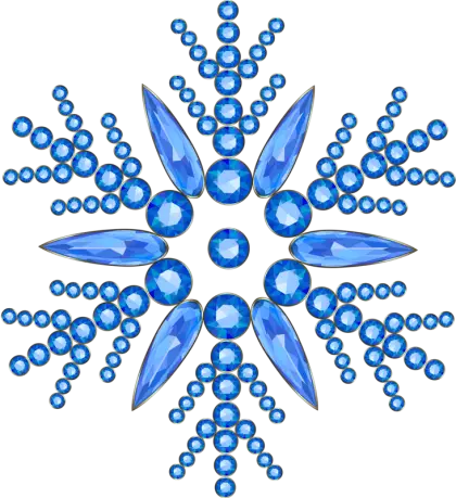 Blue Jewel Encrusted Snowflake