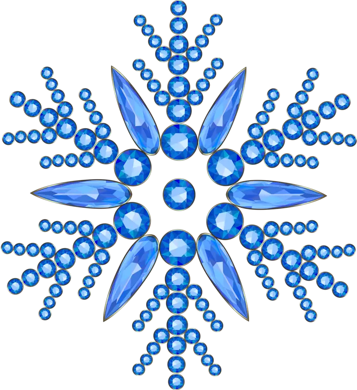 Blue Jewel Encrusted Snowflake