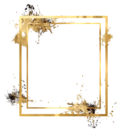 Golden Square Frame with Splashes