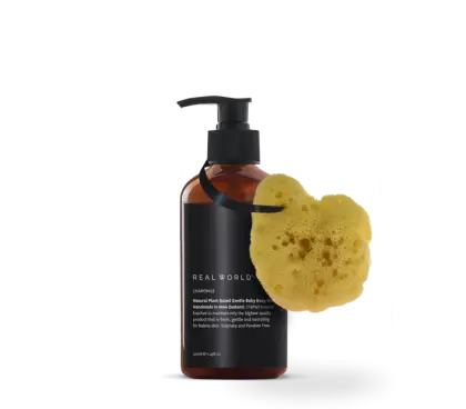 Hand Soap Bottle with Natural Sponge