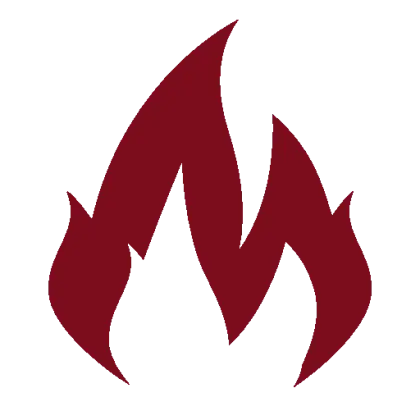 Minimalistic Red Flame Icon
