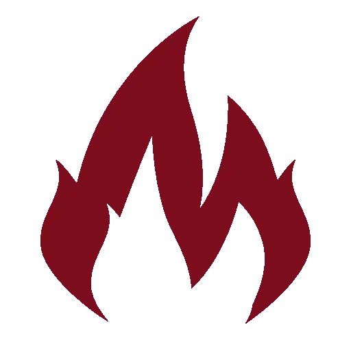 Minimalistic Red Flame Icon