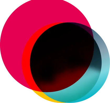 Abstract Overlapping Colorful Circles