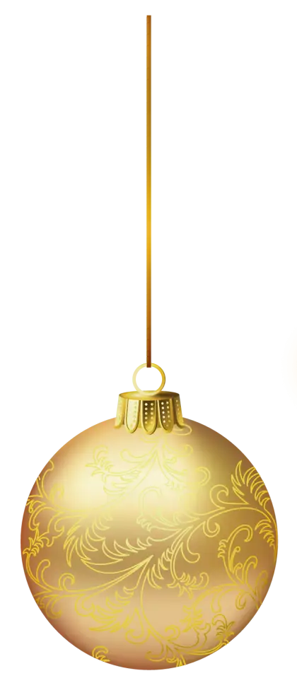 Golden Christmas Ornament with Intricate Patterns