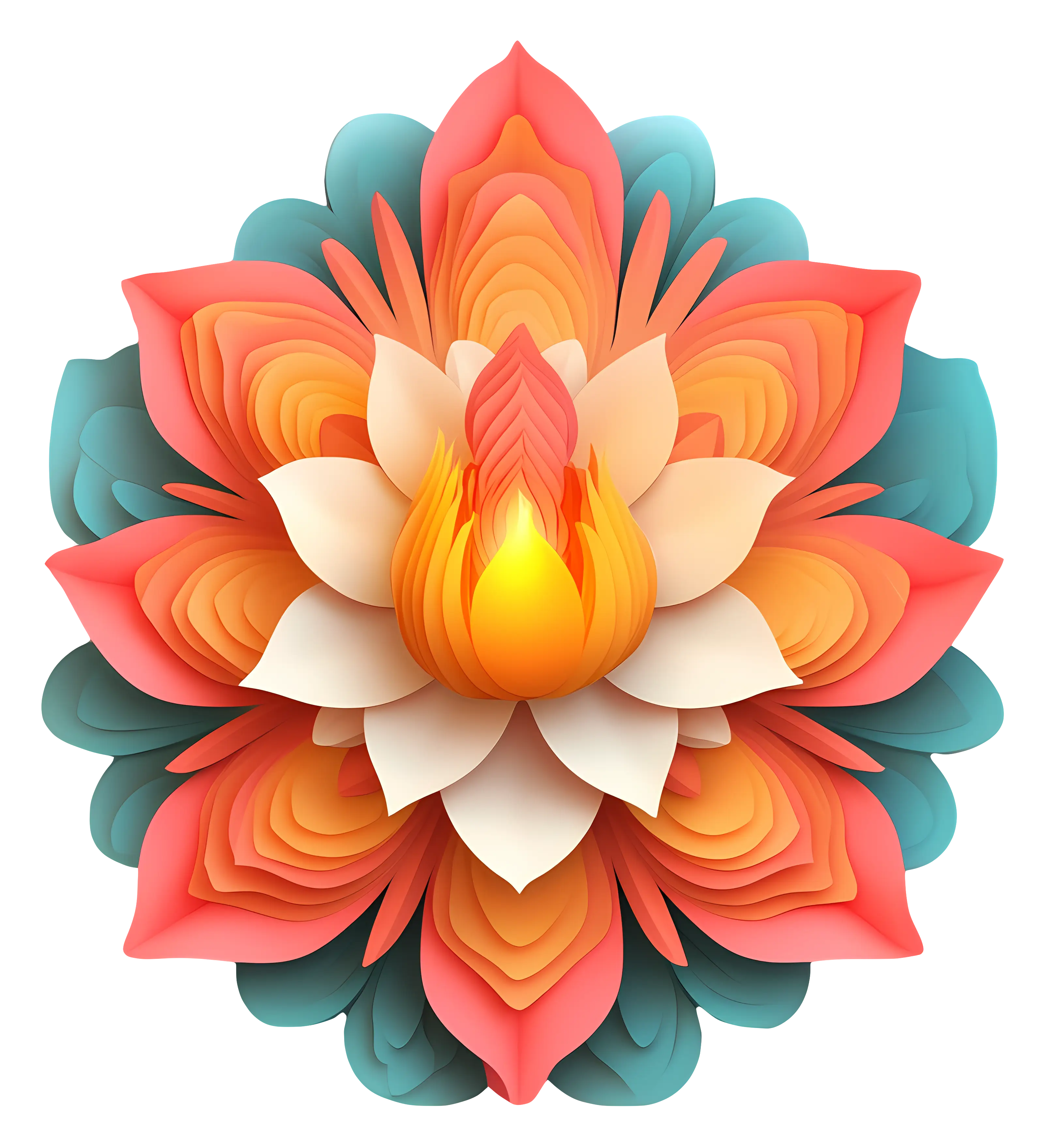 Colorful Floral Diya