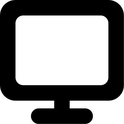 Minimalistic Computer Monitor Icon