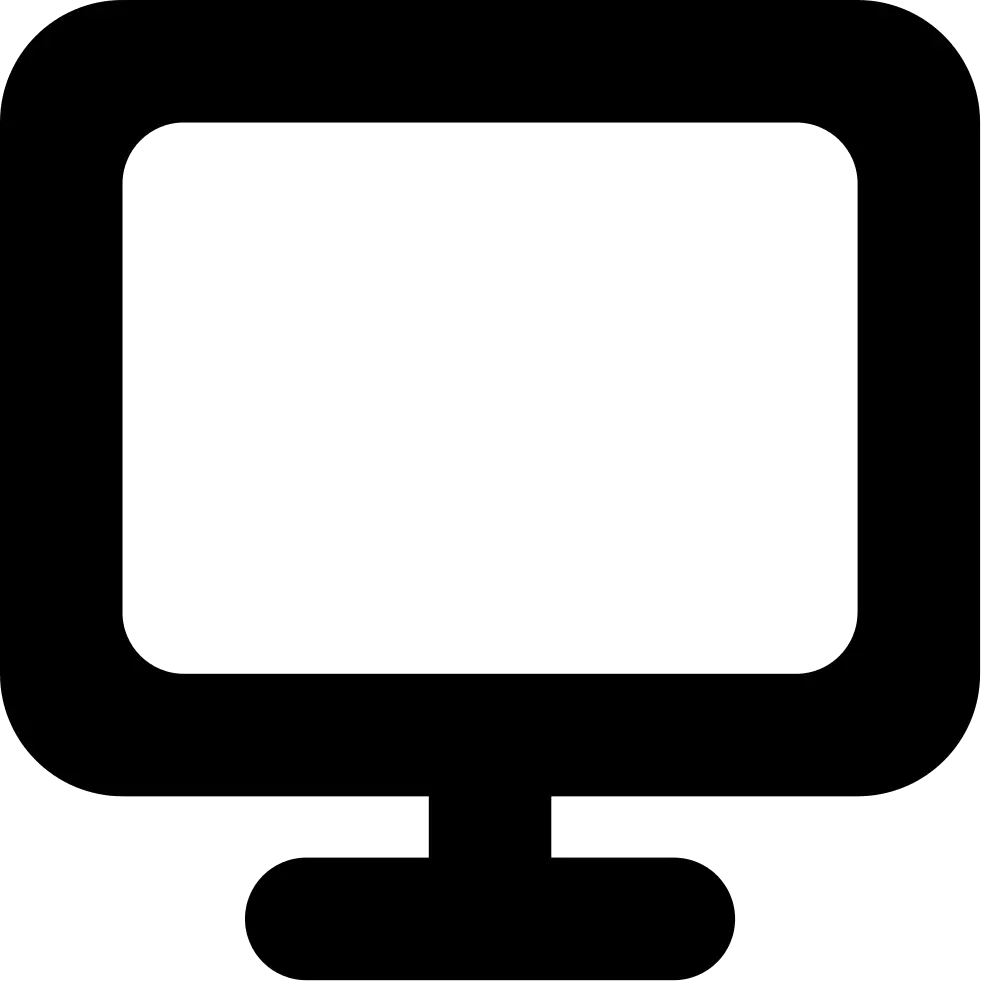 Minimalistic Computer Monitor Icon