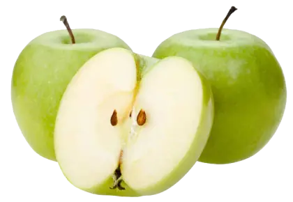 Fresh Green Apples with a Slice