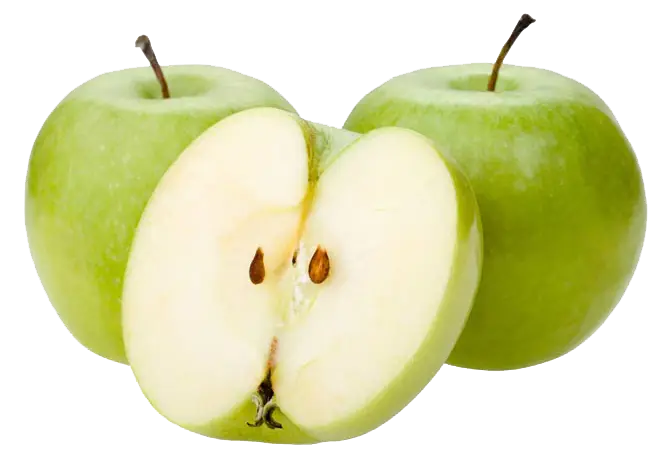 Fresh Green Apples with a Slice