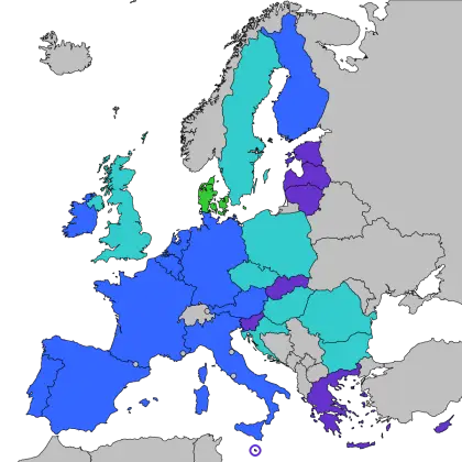 Map of Europe with Country Highlights