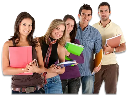 Smiling Students Holding Books