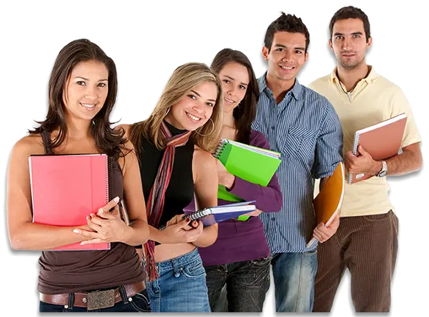 Smiling Students Holding Books