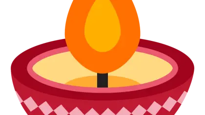 Traditional Diya Illustration for Diwali Celebration