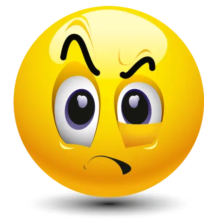 Yellow Puzzled Emoji Expression