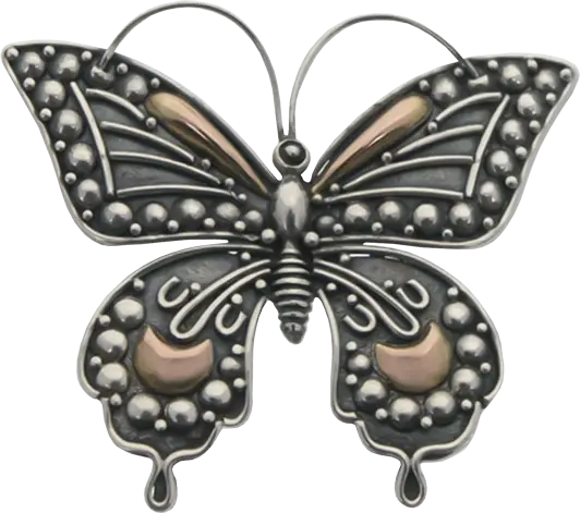 Intricate Metal Butterfly Decoration