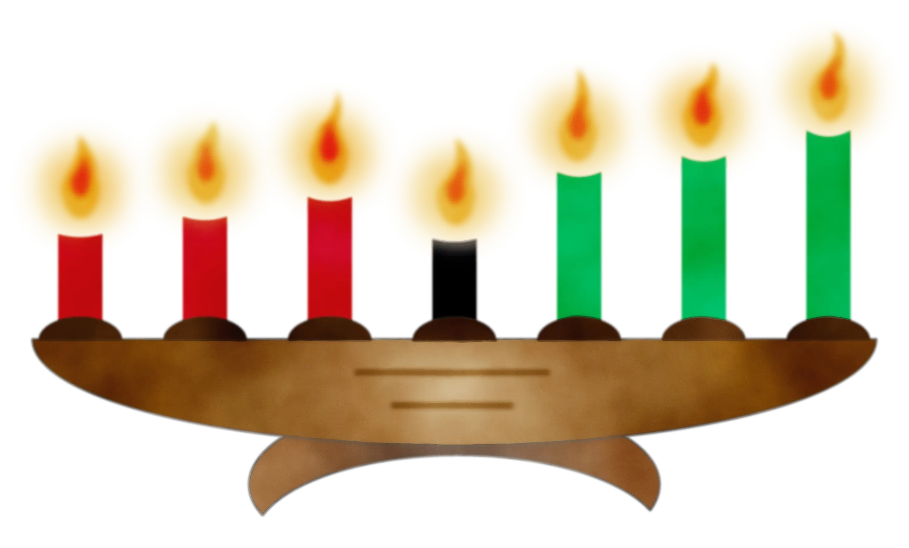 Kwanzaa Kinara with Colored Candles