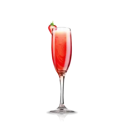 Strawberry Cocktail Glass with Garnish