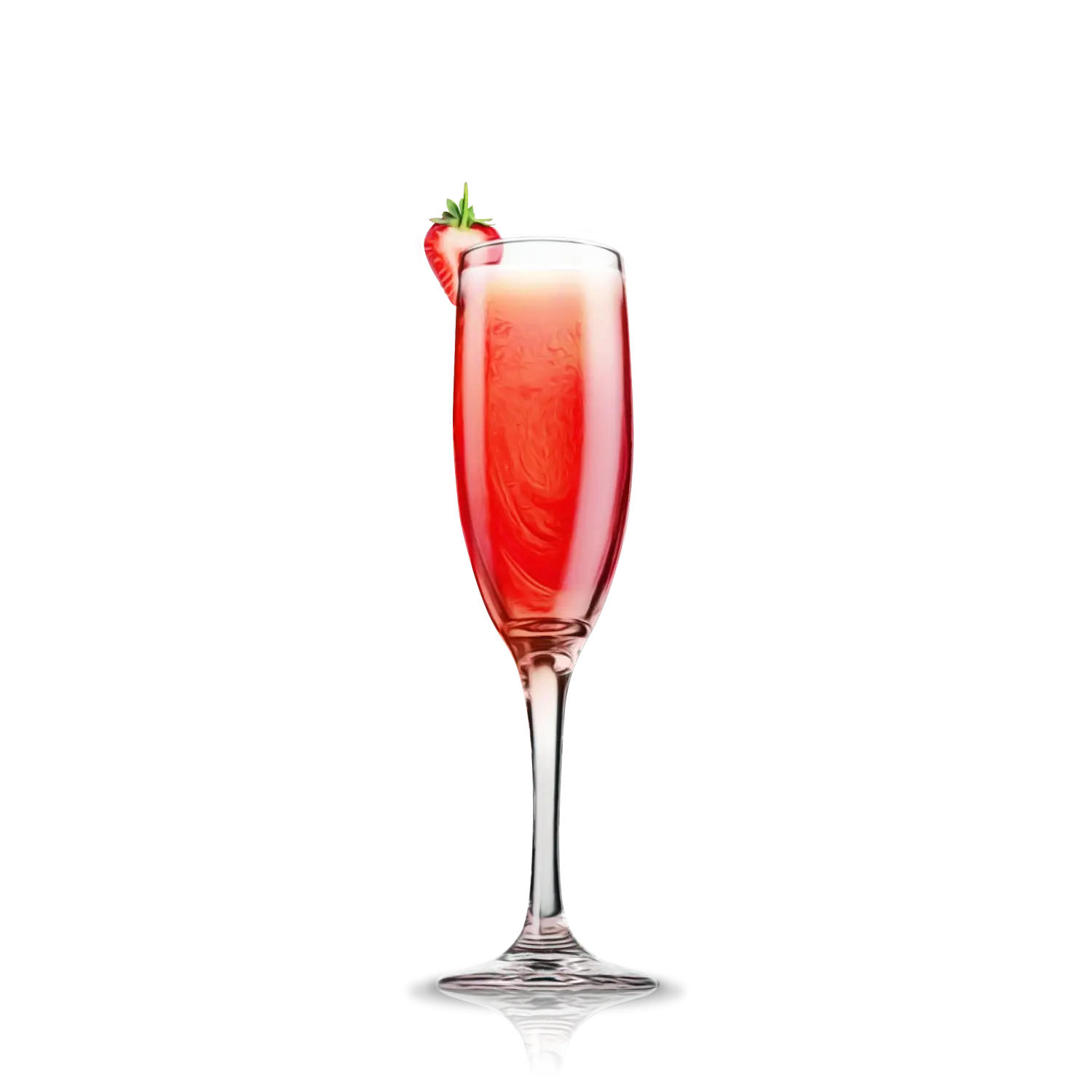 Strawberry Cocktail Glass with Garnish