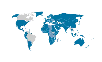 Blue and Gray Editable World Map