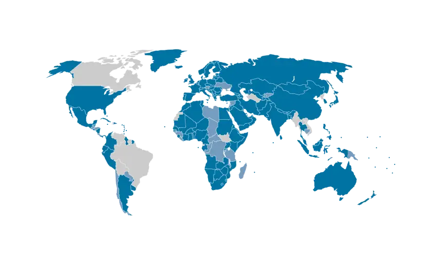Blue and Gray Editable World Map