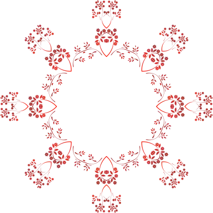 Red Floral Wreath Design