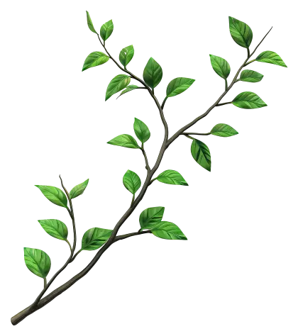 Tree Branch with Leaves