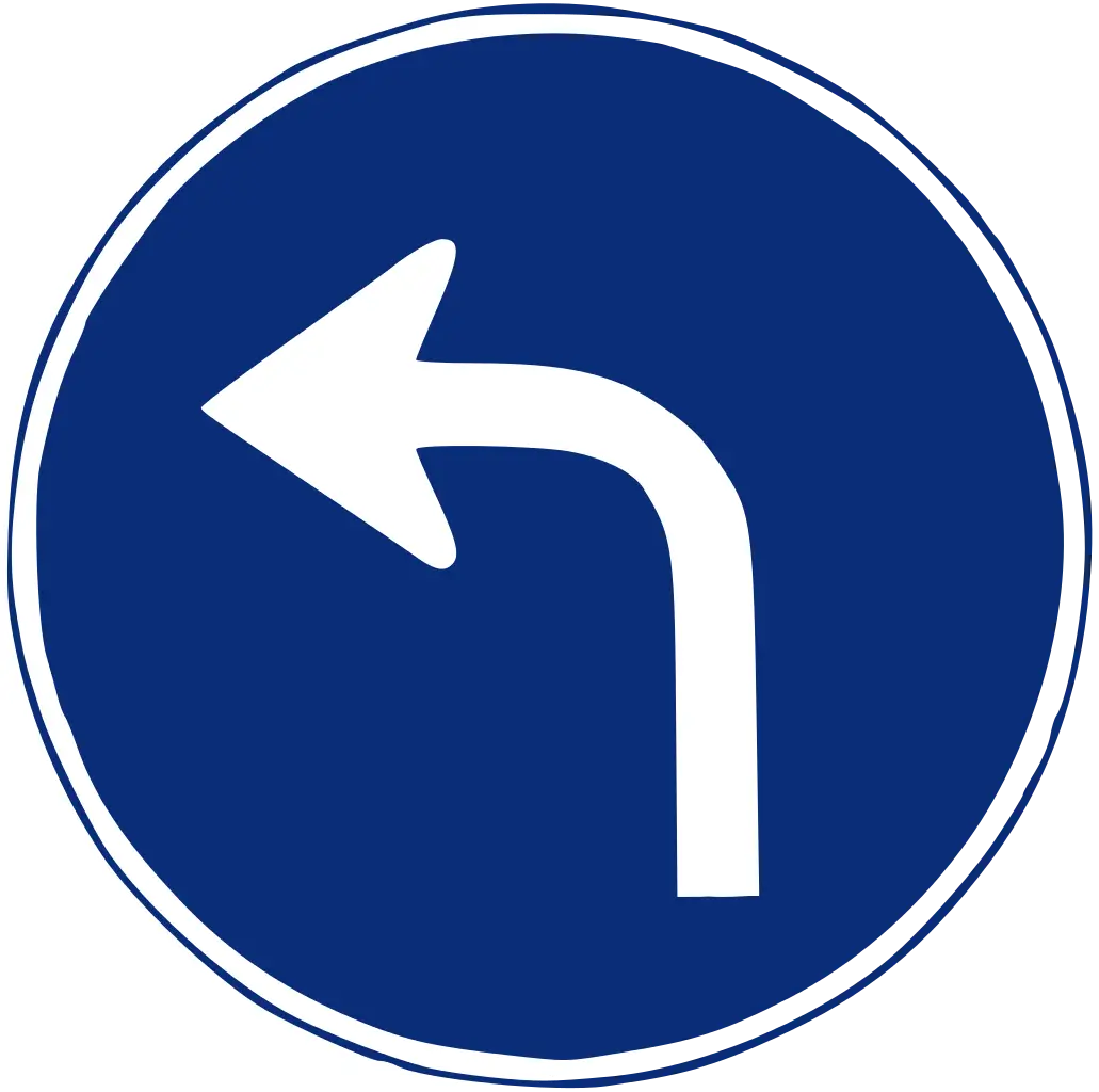 Left Turn Road Sign