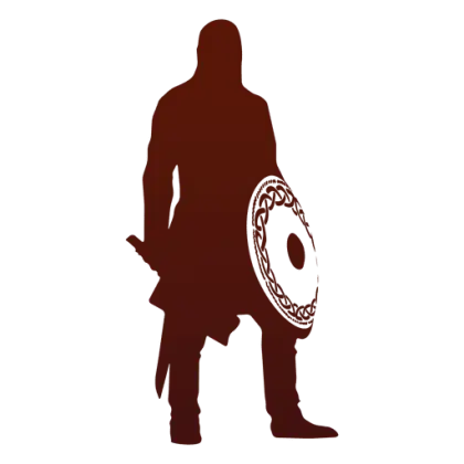 Silhouette of Viking Warrior