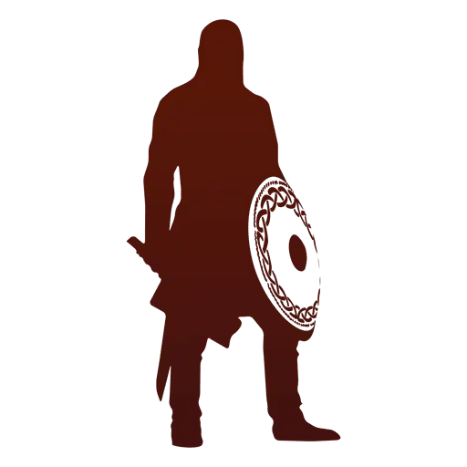 Silhouette of Viking Warrior