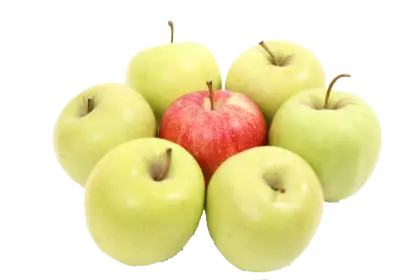 Red and Green Apples in a Fruit Arrangement