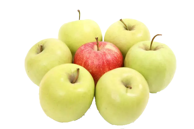 Red and Green Apples in a Fruit Arrangement