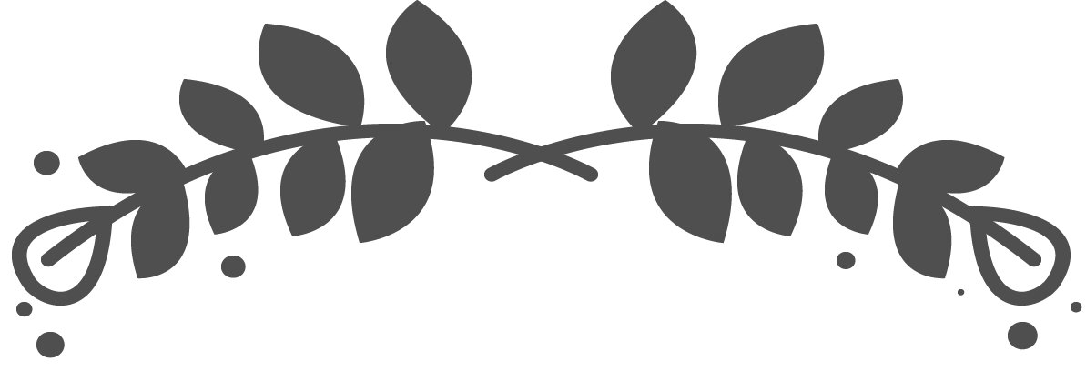 Black Decorative Leaves Line Design