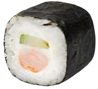 Sushi Roll Wrapped in Nori with Shrimp Filling